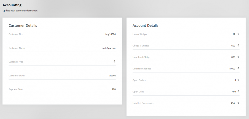 Accounting Details Screenshot