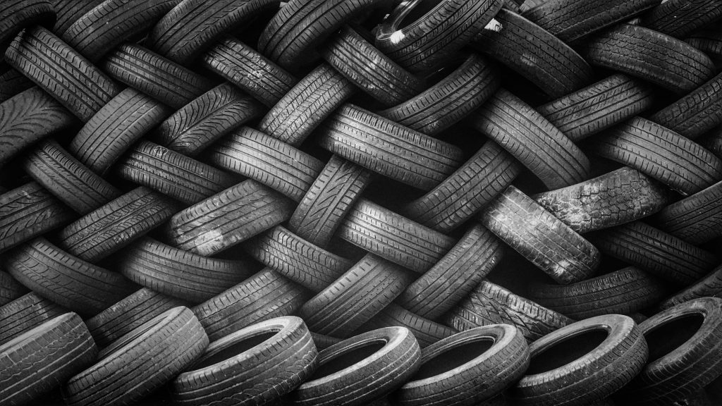 Pile of used Tires